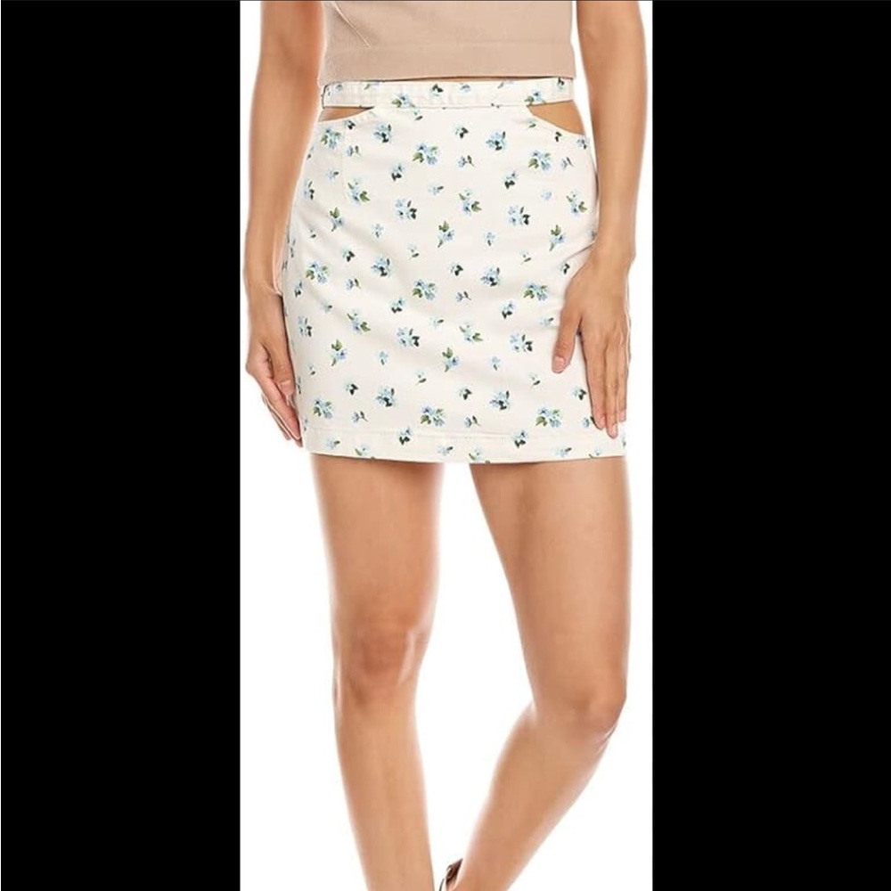 WeWhoreWhat Floral Mini Skirt